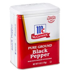 맥코믹 퓨어 그라운드 블랙 페퍼 170g McCormick Classic Ground Black Pepper 6oz, 1개