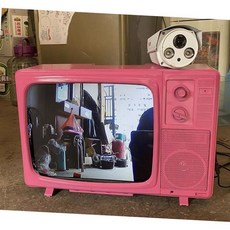 제이라프 레트로 TV 카메라 세트 사진 텔레비전 감성 엔틱소품 토이카메라 티비 골동품 엔틱 촬영, 14인치 로즈+카메라 카메라 랜덤발송, 1개