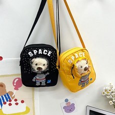 초등 여아 핸드폰 가방 곰돌이 미니백 6살 여자 산타 여행 3살, BLUE