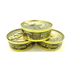 생선통조림 RIGA 골드 Riga Sprats 훈제 in Oil. 대형 리가스 젤트 통조림 8.4온스240g, 1개, 240g