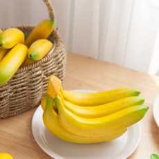 REAL 모조야채 모형채소 가짜 소품, 과일모형_바나나5송이 -1개