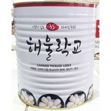 삼도 해울락교 3S 3kg 6개 락교캔 통조림 대용량 일식 횟집 초밥 식당 업소용식자재, 1