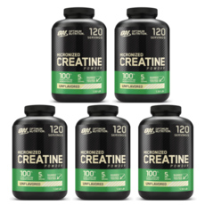 옵티멈뉴트리션 마이크로나이즈드 크레아틴 파우더 Optimum Nutrition Micronized Creatine Monohydrate Powder, 5개, 120회분