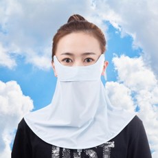 펌킨윈스 골프마스크 쿨 아이스 얼굴 햇빛가리개, 블랙, 1개