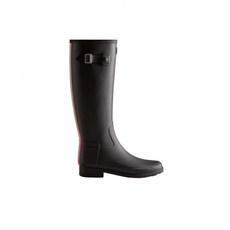 (W) 헌터 리파인드 톨 트라이컬러 스트라이프 부츠 블랙 Hunter Refined Tall Tri-Colour Stripe Boots Black