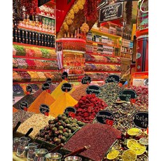 Springbok Istanbul Spice Market 성인용 500피스 직소 퍼즐 이스탄불의 다채로운 시장을 통해 여행을 떠납니다 미국에서 제작 1394365