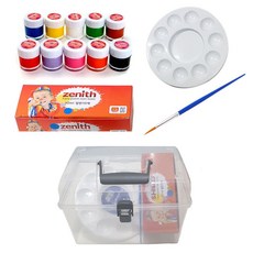 제니스 페이스페인팅 물감+팔레트+붓+보관함 얼굴 바디 분장