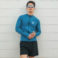 에이치머스 남성용 아케르나르 집업 래쉬가드 코랄블루