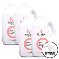 케라시스 엑스트라 데미지 케어 린스 + 펌프증정, 4개, 4L
