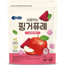 베베쿡 유아용 처음먹는 핑거퓨레 사과와 비트, 16g, 2개 - 베베쿡단호박퓨레