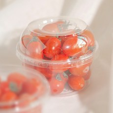 민무늬 빙수용기 원형용기 쿠키 과일 일회용 포장용기 샐러드 볼 도시락통 25개입, 8온스(237ml) 민무늬 용기, 1개, 25개