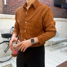 [1+1할인/기획상품] 리버 골덴 코듀로이 오버핏 셔츠 긴팔 남방 (3color) 캐주얼 정장 댄디 와이셔츠