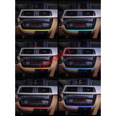 d컷핸들커버 3 F30 용 LED 대시 보드 조명 2 색 자동차 주변 라디오 분위기 램프 센터 콘솔 AC, 단일옵션