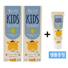 닥터초이스 좋은치약 키즈 60g x 2개 유아치약, 1세트