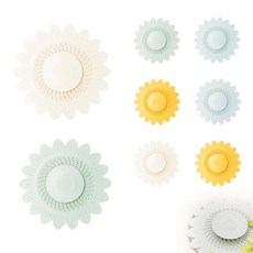 SHENGYIG 해바라기 배수구 덮개, 오렌지+블루+그린+화이트, 8개입