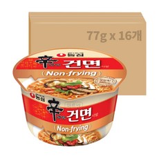 신라면 건면 사발 77g, 16개