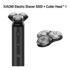 전동 미니 휴대용 면도기 충전식 다기능 Xiaomi 샤오미 전기 S500 S500C 3 헤드 플렉스 건식 습식 면도 수염 트리머 클렌징, 옵션04 S500 plus head, 4.S500 plus head