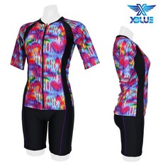  XWU-3303-02 엑스블루 여성 반팔 투피스 수영복-C 