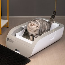 SD커머스 고양이 자동 화장실 스마트 향균 탈취 특대형 자동 청소 센서 화장실, app Pro 화이트