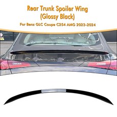 벤츠 GLC 클래스 쿠페 C254 AMG 23-24 후면 트렁크 스포일러 윙 카본 파이버 룩, 유광 Black