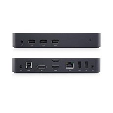 [미국] 699698 Dell USB 3.0 Ultra HD/4K Triple Display Docking Station (D3100) Black, 단일상품