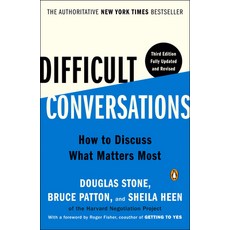 (영문도서) Difficult Conversations: How to Discuss What Matters Most Paperback, Penguin Books, English, 9780143137597