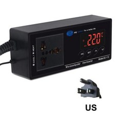 온도계 Yieryi 방수 디지털 LED 온도 컨트롤러 마이크로 컴퓨터 조절기 수족관 파충류 AC-112 NTC 센서, 1개, 없음