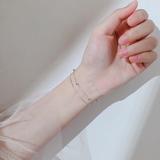 others 조세 핀 스 925 순은 이중 소 규모 디자인 팔찌 심 플 하고 차 가운 분위기 학생 한국 판 여 왕 홍 삼 계 절친