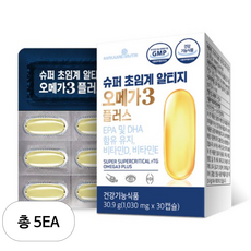 메이준뉴트리 이승남 슈퍼 저온 초임계 알티지오메가3 플러스 30.9g, 30정, 5개