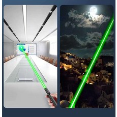 USB 충전식 초강력 레이저 포인터 모던한 디자인, 비즈니스그레이 밝은레드라이트메탈텍스처[1팩],