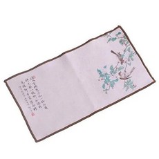 레트로 젠 가구 SuedeTea 타월 쿵푸 차 세트 액세서리 목화 패브릭 테이블 플래그 스타일 주방 냅킨, 1개