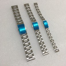 스텐 손목 시계 줄 메탈 더블 스냅 스트랩 밴드 22mm