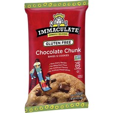 Immaculate Baking Co. 미국직구 베이킹 초콜릿 청크 쿠키 반죽 글루텐 프리 비 GMO 베이킹스 12개 14온스, 사이즈, 396g