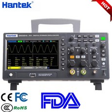 오실로스코프 디지털 휴대용 Hantek DSO2D15 DSO2C10 2D10 2채널 150MHz 25MHz 신호 발생기 전압계 주파수 측정기, 1개
