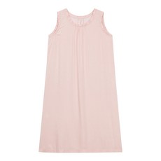 [JAJU/자주] 여 레이온 도트 민소매 파자마 원피스_라이트 핑크
