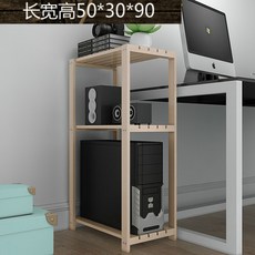 PC받침대 이중 데스크톱컴퓨터 본체프레임 이동식 방열 본체 거치대 심플 원목 받침대, T06-50직사각형 30넓이 90높이 불포함 륜