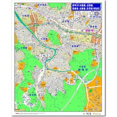지도샵 서울시 관악구서림동.신원동.청룡동.신림동.은천동관내도.지도 110cm x 80cm