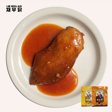 채우닭 실온 보관 소스 닭가슴살 2종 혼합 총20팩(카레10+바베큐10),
