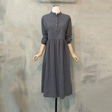 행복한여자 [신상무배]단아한 반목 스트라이프 패턴 원피스
