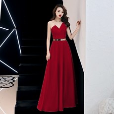 연주회드레스 한쪽어깨 저녁 예복스커트 여성 2020뉴타입 파티 분위기 화이트 롱타입 원피스 새틴 고급스러운