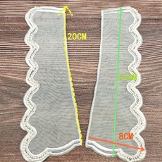 오케이미 상패 큐빅상감 실크 페이크 칼라 여성 겹치다 옷 장식