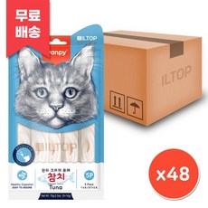 완피 크리미 퓨레 참치 14g x 240P(5P x 48개) /고양이 츄르 간식, 완피 크리미 퓨레 참치 14g x 240P(5P x 4, 48개, 70g