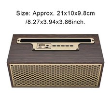 레트로 스피커 나무 빈티지 스타일 가정용 서브 우퍼 라디오 DC 5V USB FM 데스크탑 컴퓨터 미니 전화 스탠드 로그 색상, [01] Black