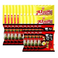팔도 틈새라면 빨계떡 15개 + 오뚜기 진라면 매운맛15개, 30개