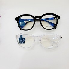 사각안경 SIGNATURE 3077 블랙/클리어 뿔테 안경테
