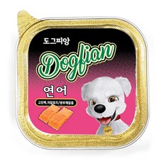 도그피앙 시저 반려견 사각캔 강아지 간식 주식 캔 100g 2박스, 24개, 도그피앙 연어 100g