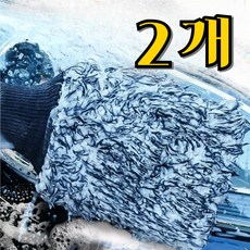 티타노 자동차 워시미트 세차 미트 장갑, 블랙, 2개