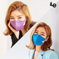 iLe 국산 빨아쓰는 친환경 항균 새부리형 재사용 쿨링 쿼드 송가인 여름 마스크, 썸머 화이트, M/S
