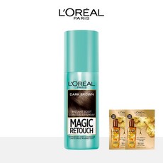 로레알파리 매직 리터치 새치 스프레이 75ml+오일샤쉐 2매(랜덤), 블랙