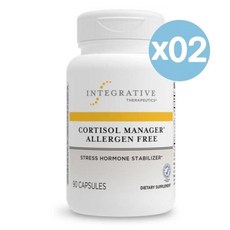 Integrative Therapeutics 인테그라티브 테라퓨틱 코르티솔 관리 알러지 프리 90캡슐 2팩 Cortisol Manager Allergen Free